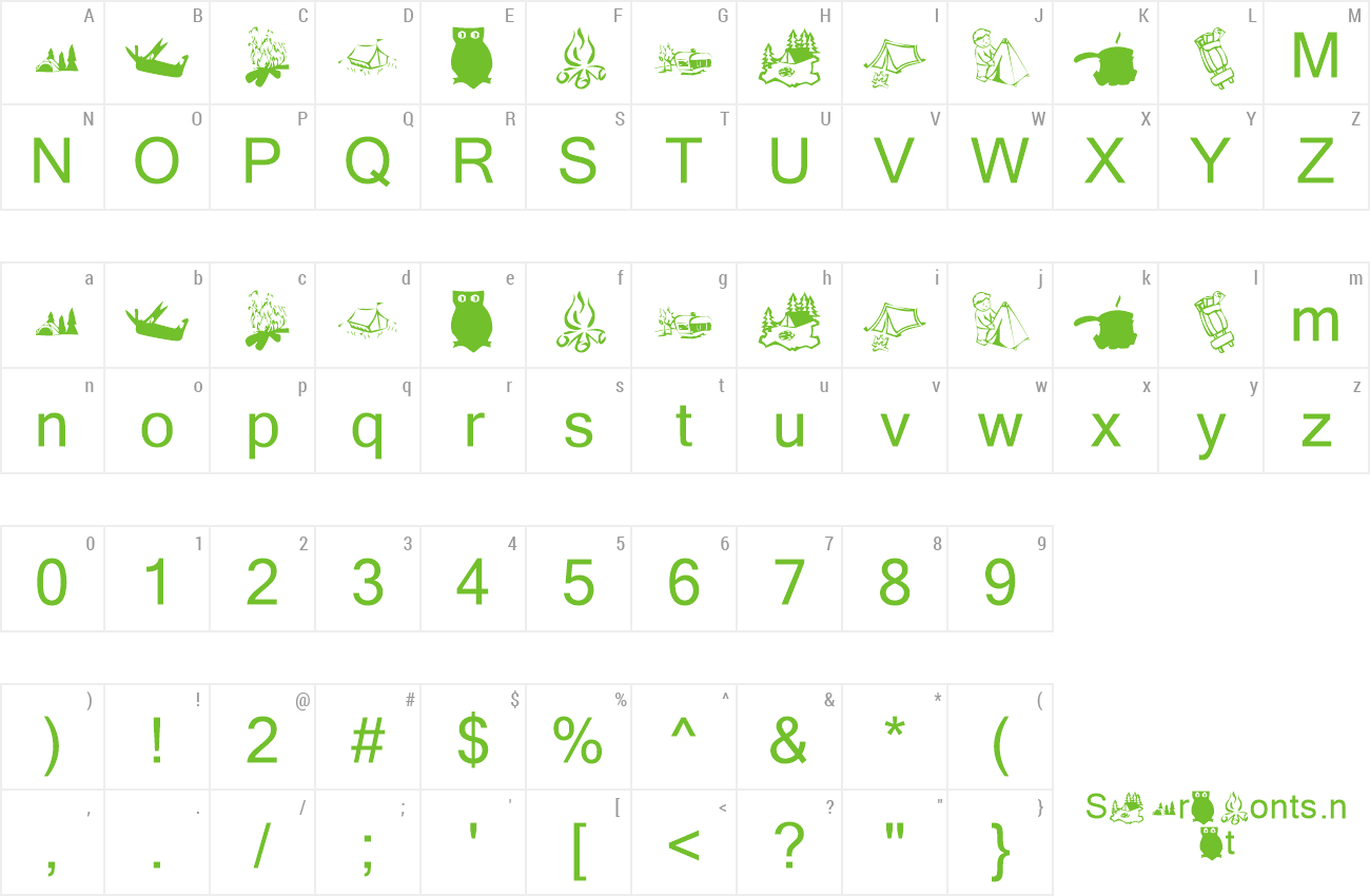 Font KR Camping preview